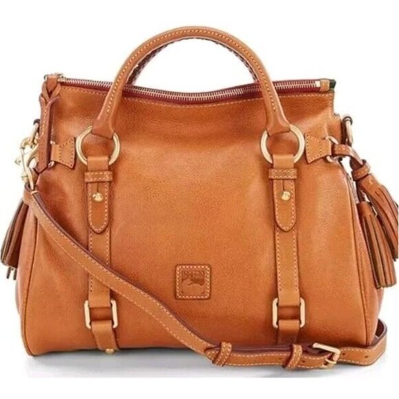 Dooney & Bourke Florentine Leather Small Satchel Natural - Picture 1 of 12